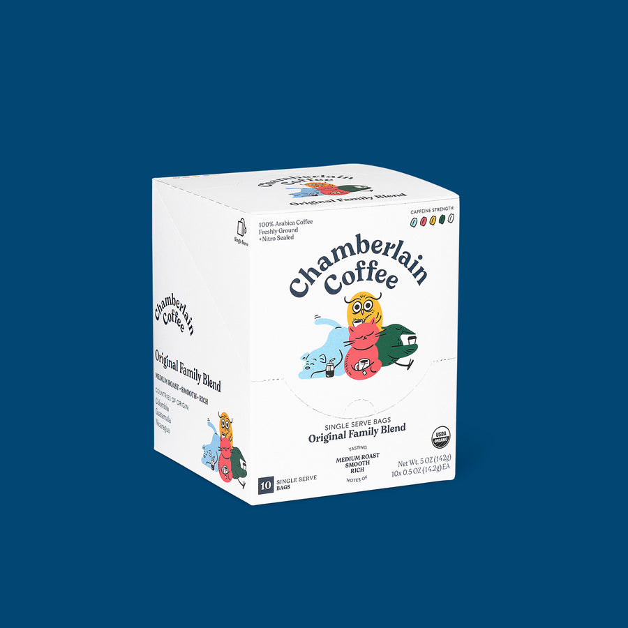 original family blend medium roast cold brew coffee singles