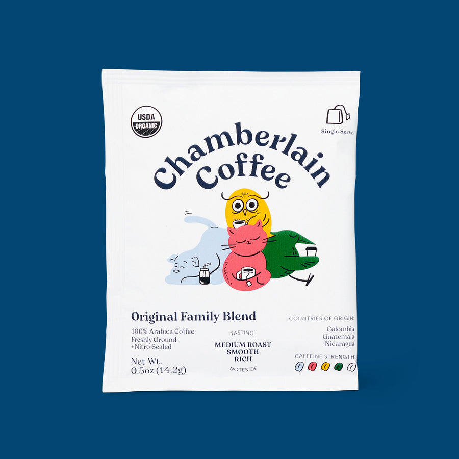 original family blend medium roast cold brew coffee singles