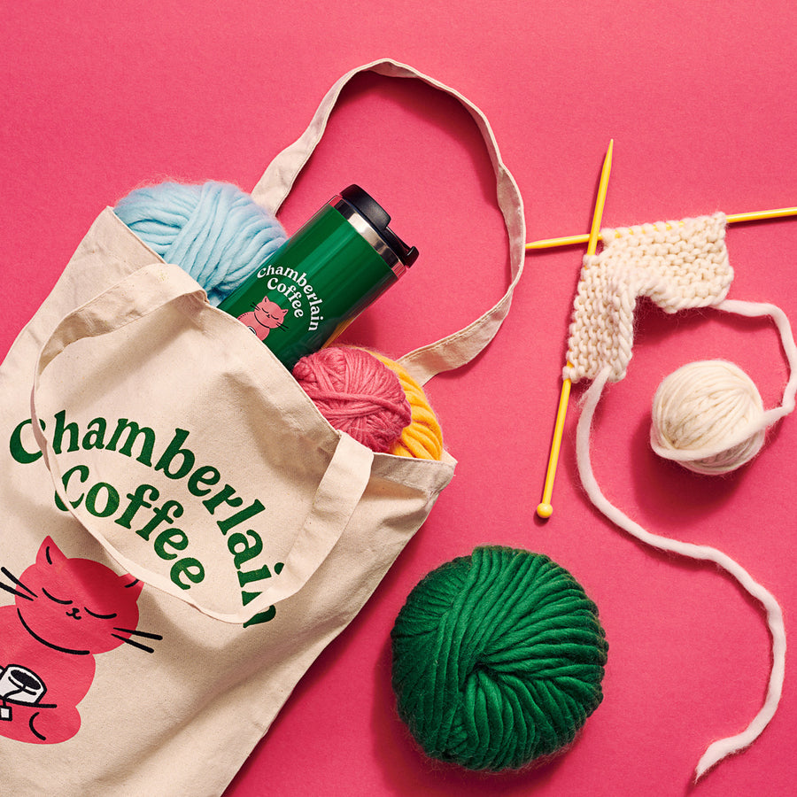 chamberlain coffee careless cat tote bag