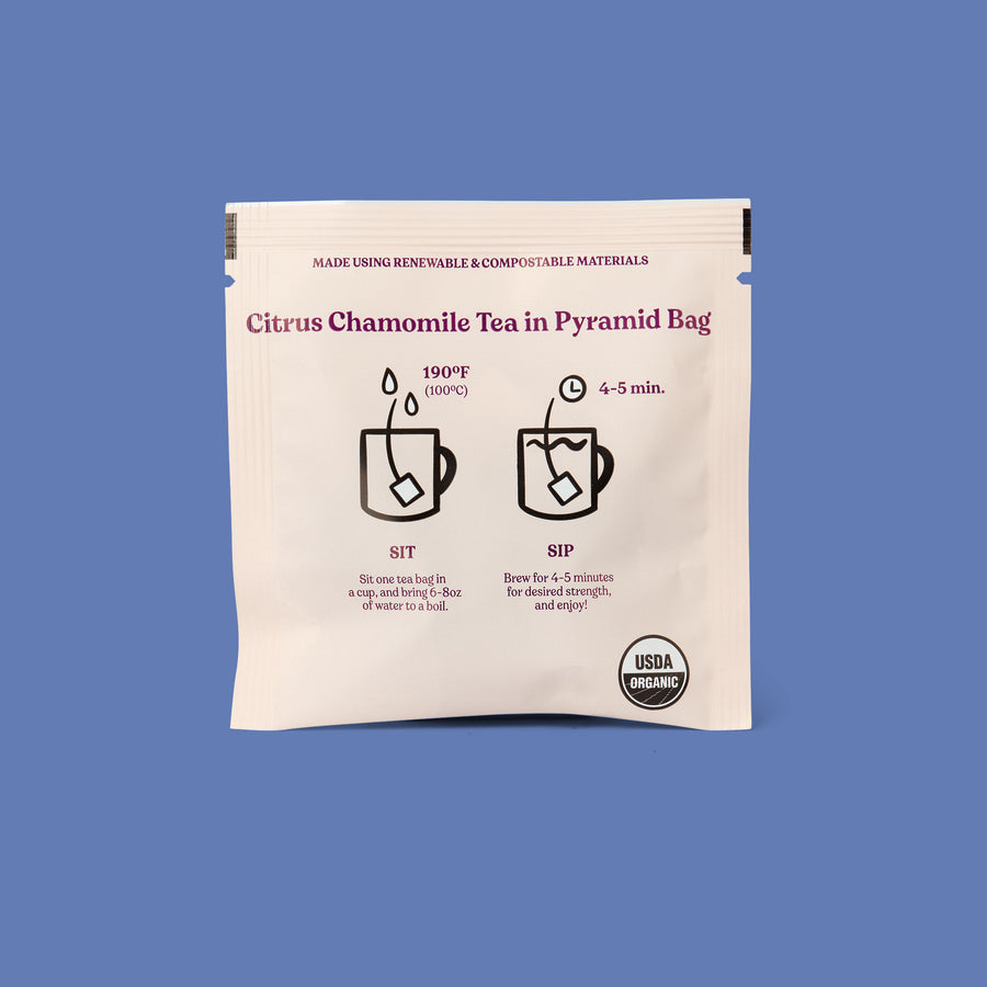 citrus chamomile tea bags